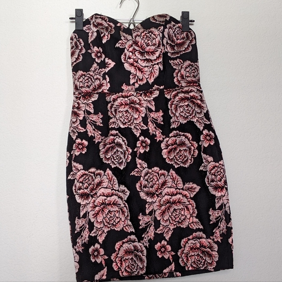 ASOS Dresses & Skirts - ASOS Petite Strapless Jaquard Mini Dress